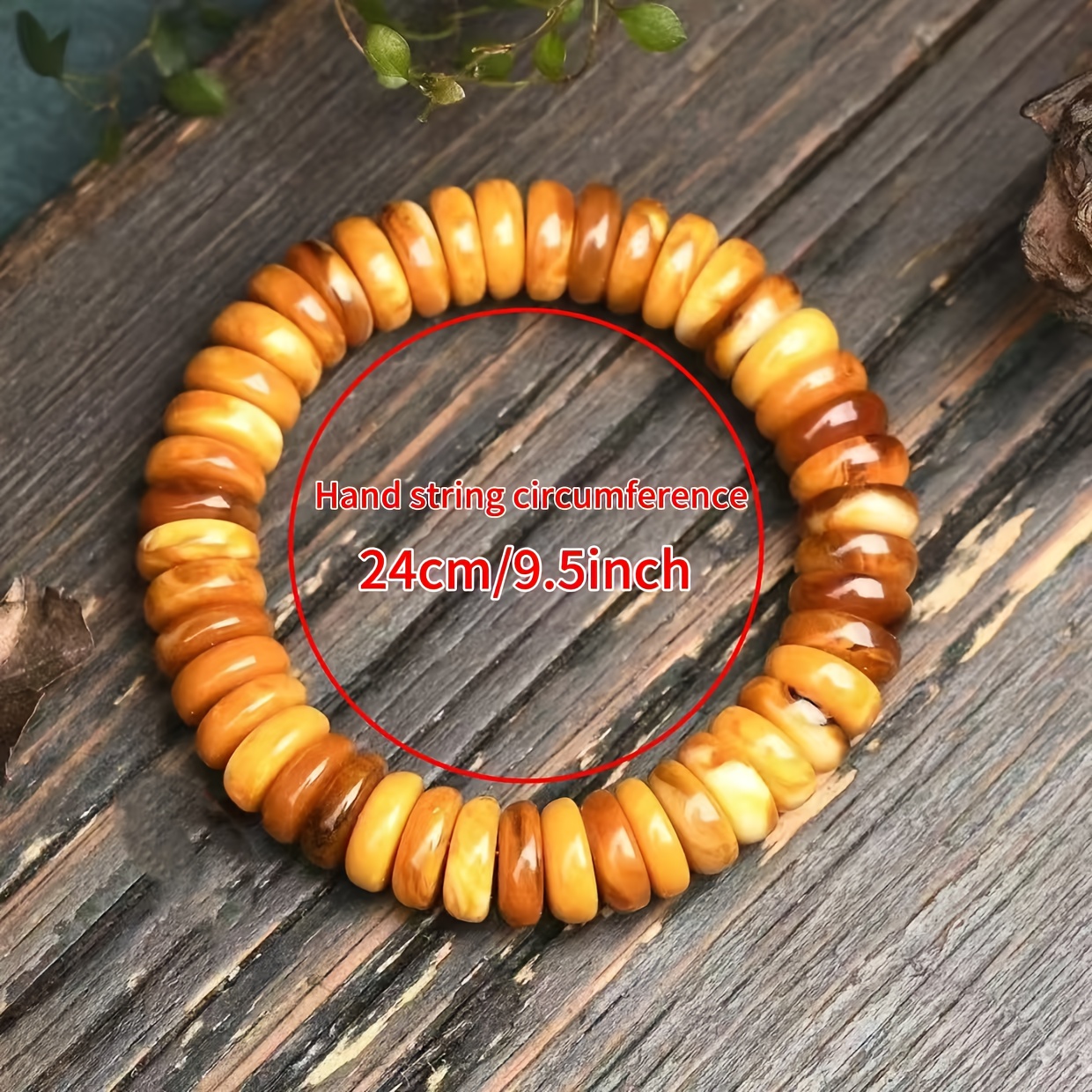 Natural Burmese Amber Bracelet with Abacus Beads, Unisex Gift
